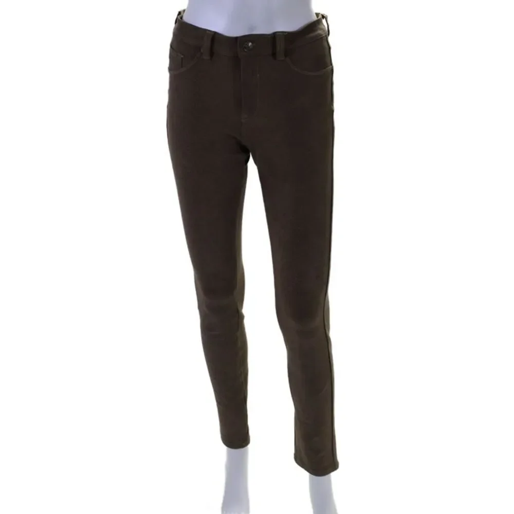 Bianco Jeans Womens Stretch Three Pocket Mid-Rise Skinny Jeans Beige Size 28